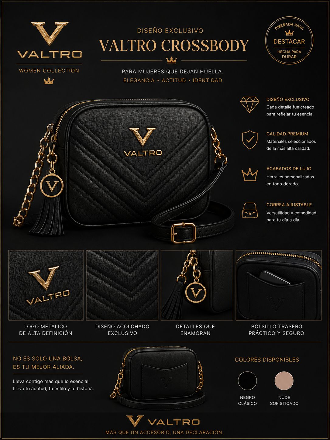 Bolsa Para Mujer Valtro “Crossbody”