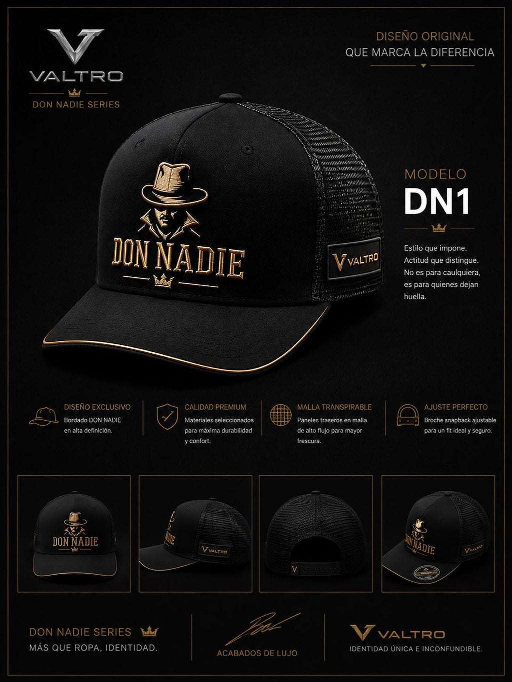 Gorra Valtro “Don Nadie Series DN1”
