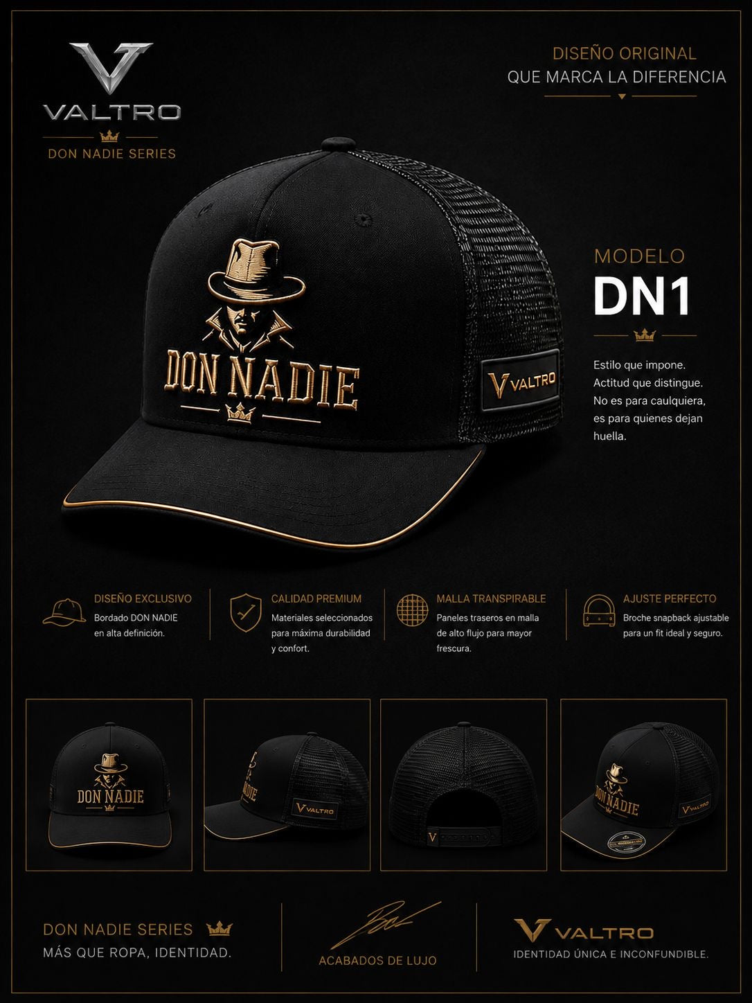 Gorra Valtro “Don Nadie Series DN1”