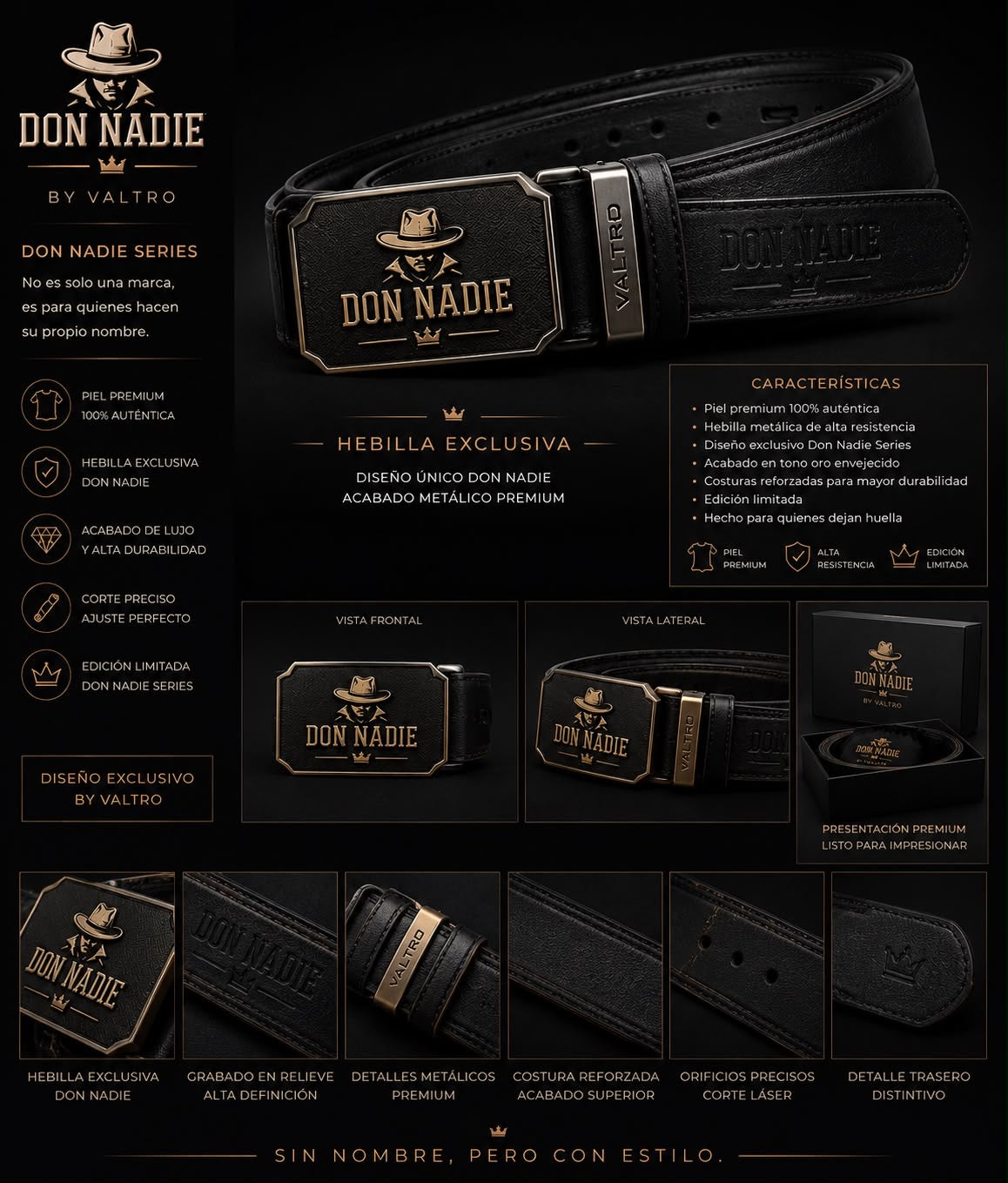 Cinto “Don Nadie Series CDN1”