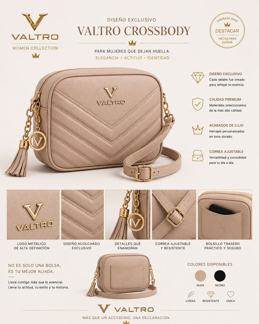 Bolsa Para Mujer Valtro “Crossbody”