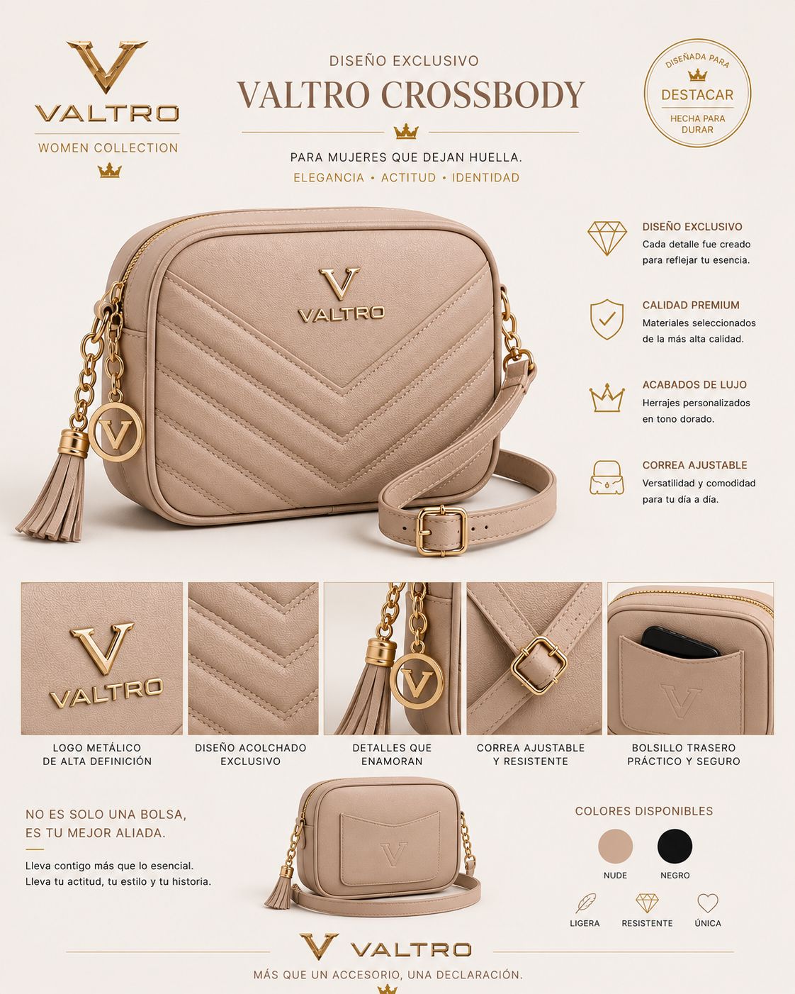 Bolsa Para Mujer Valtro “Crossbody”